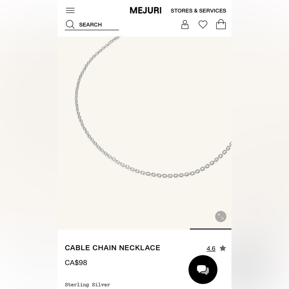 Mejuri sterling silver chain